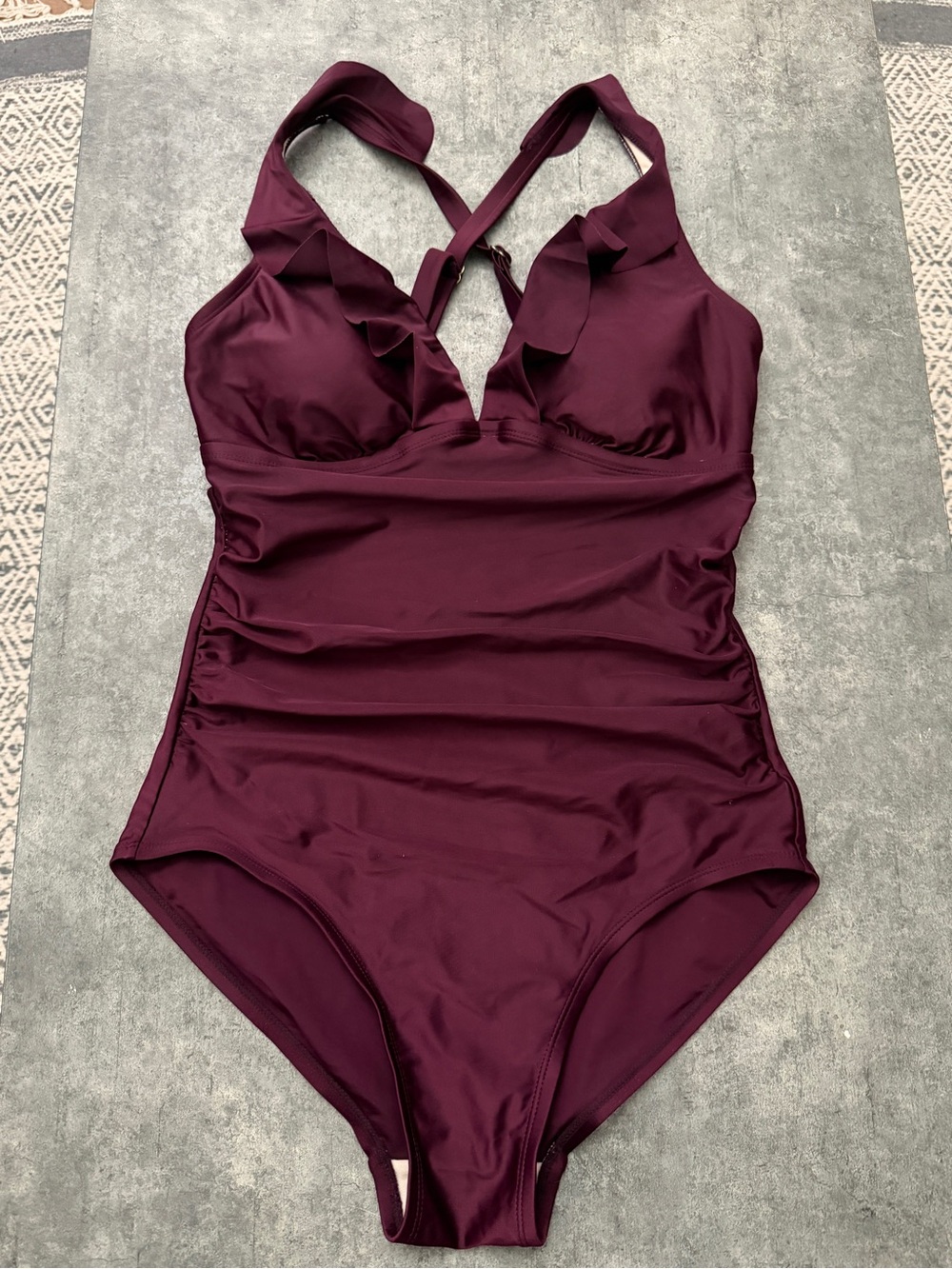Kona Sol maroon swimsuit